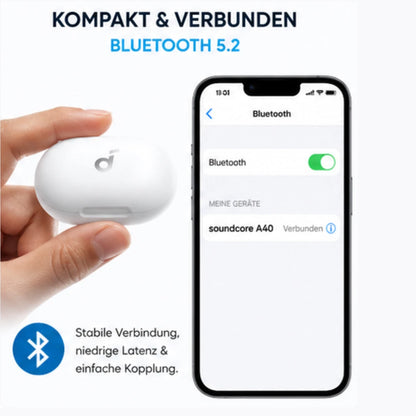 Soundcore Space A40 aktive Geräuschunterd<wbr/>rückung Bluetooth Earbuds ANC Weiß