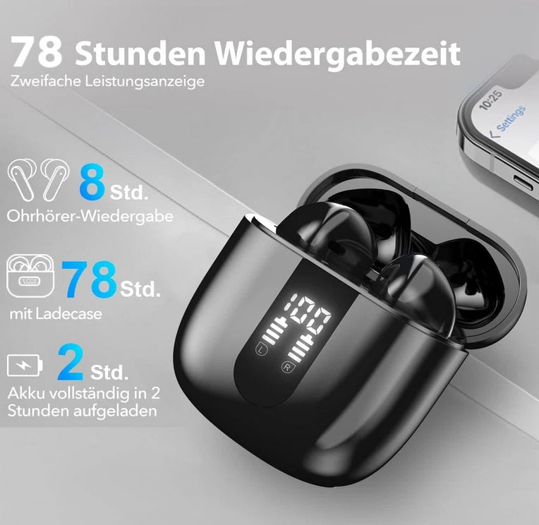 Wasserdicht TWS 2 In-Ear Bluetooth Kopfhörer Headset mit ANC Wasserschutz IPX5