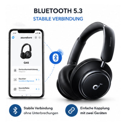 Soundcore Anker Space Q45 Bluetooth Kopfhörer 50 Std. Wiedergabe App Steuerung