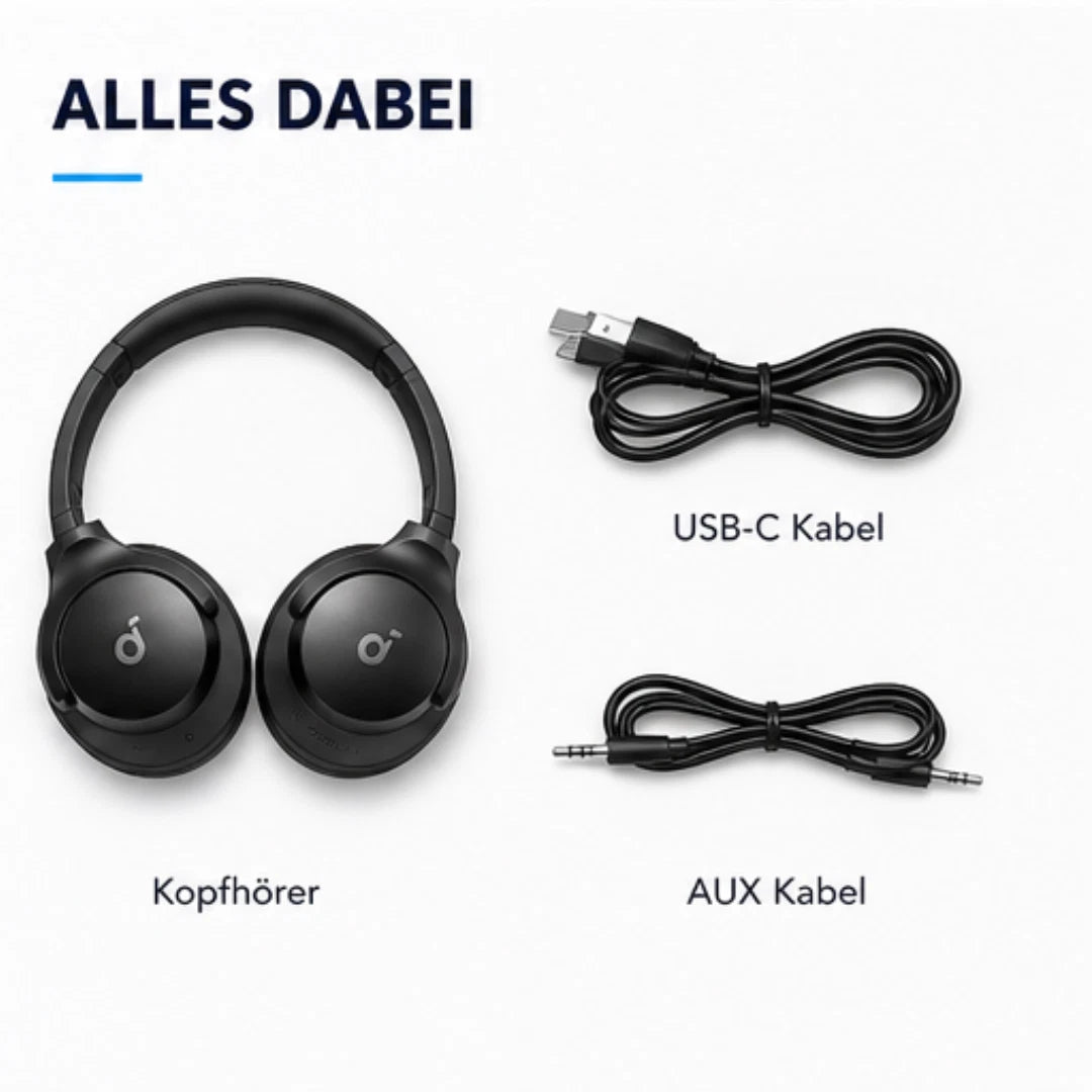 Soundcore by Anker Q20i Bluetooth Kopfhörer Over Ear Kabellos mit Hybrid ANC