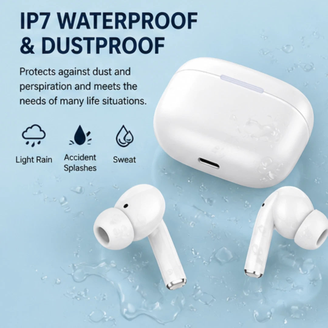 IPX7 Wireless SPORTS TWS In-Ear-Sportko<wbr/>pfhörer Headset Bluetooth 5.0 weiß