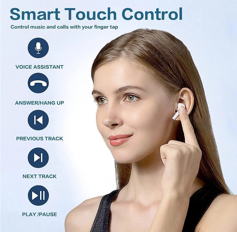 IPX7 Wireless SPORTS TWS In-Ear-Sportko<wbr/>pfhörer Headset Bluetooth 5.0 weiß