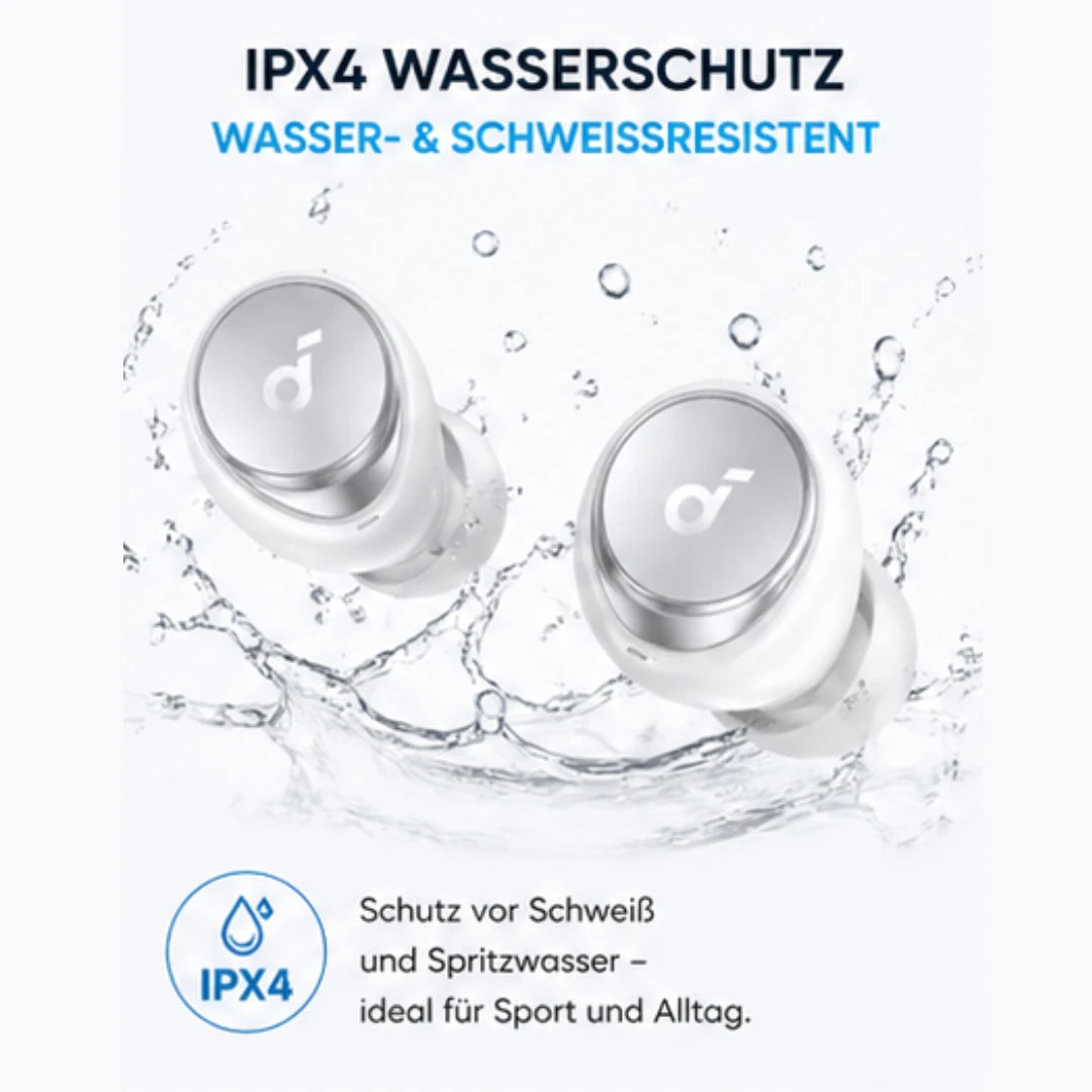 Soundcore Space A40 aktive Geräuschunterd<wbr/>rückung Bluetooth Earbuds ANC Weiß