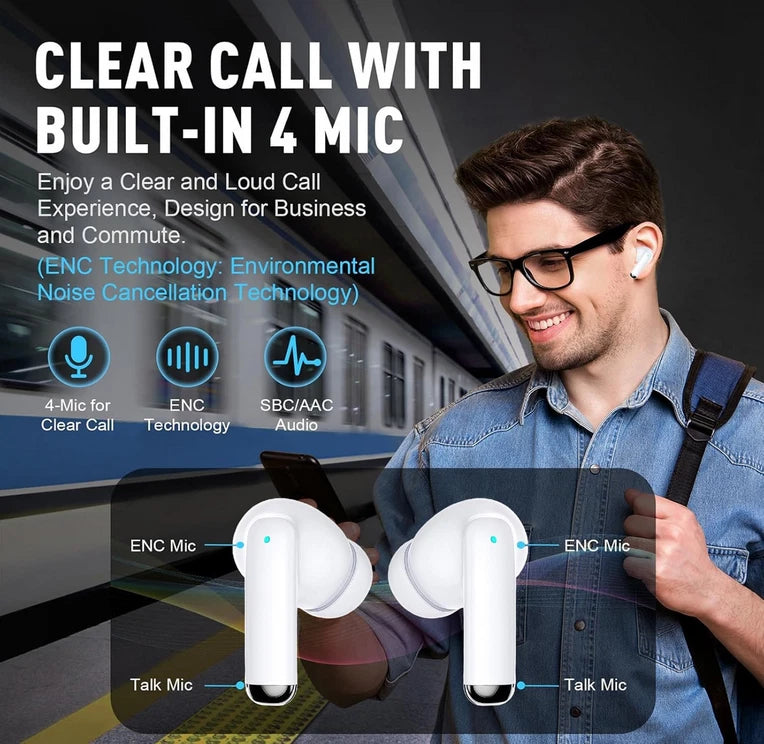 IPX7 Wireless SPORTS TWS In-Ear-Sportko<wbr/>pfhörer Headset Bluetooth 5.0 weiß