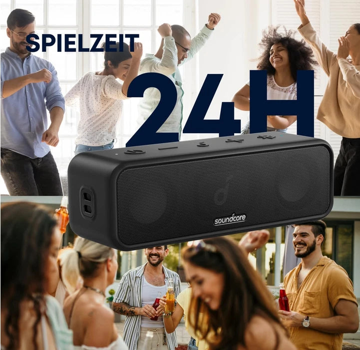 Soundcore 3 Robuster Outdoor Bluetooth Lautsprecher IP68 16W BassUp™ 2.0