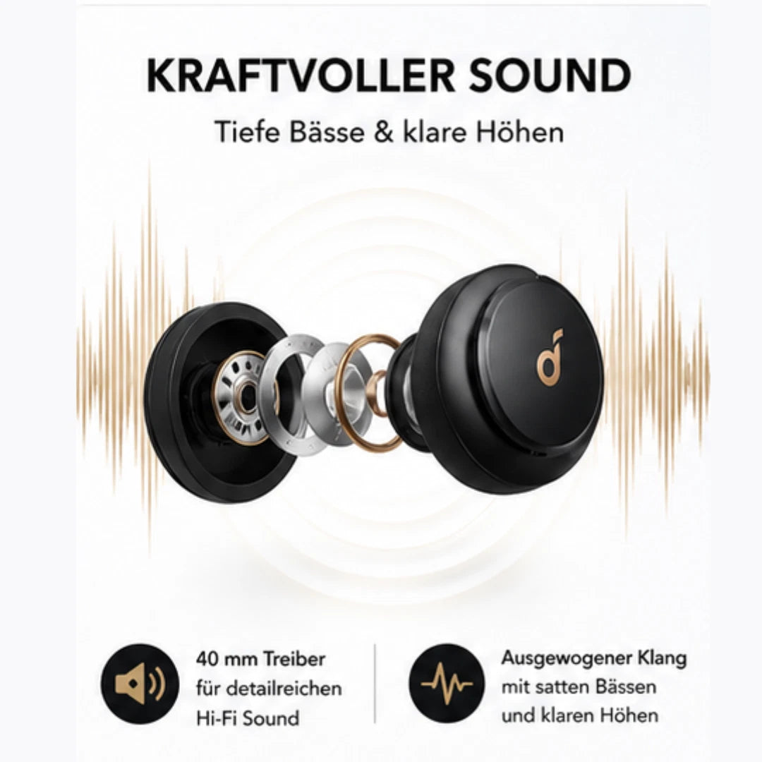 Soundcore Life Q30 Bluetooth Kopfhörer Kabellos Kopfhörer Schwarz Over Ear 40h