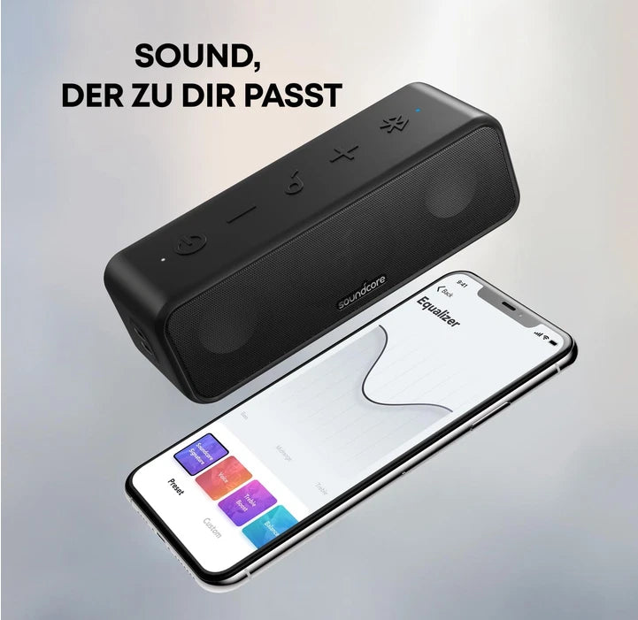 Soundcore 3 Robuster Outdoor Bluetooth Lautsprecher IP68 16W BassUp™ 2.0